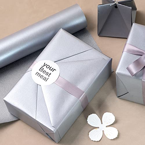 Image of RUSPEPA Silver Matte Wrapping Paper - Solid Color Pearly - luster Paper Perfect for Wedding, Birthday, Christmas, Baby Shower -17 Inches X 32.8 Feet