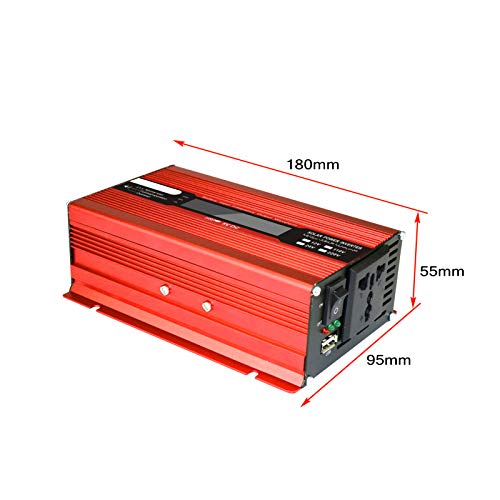 Azesobo Conversor de voltagem 1500W 3000W 12V 240V Inversor de energia USB com 1 soquete e display L