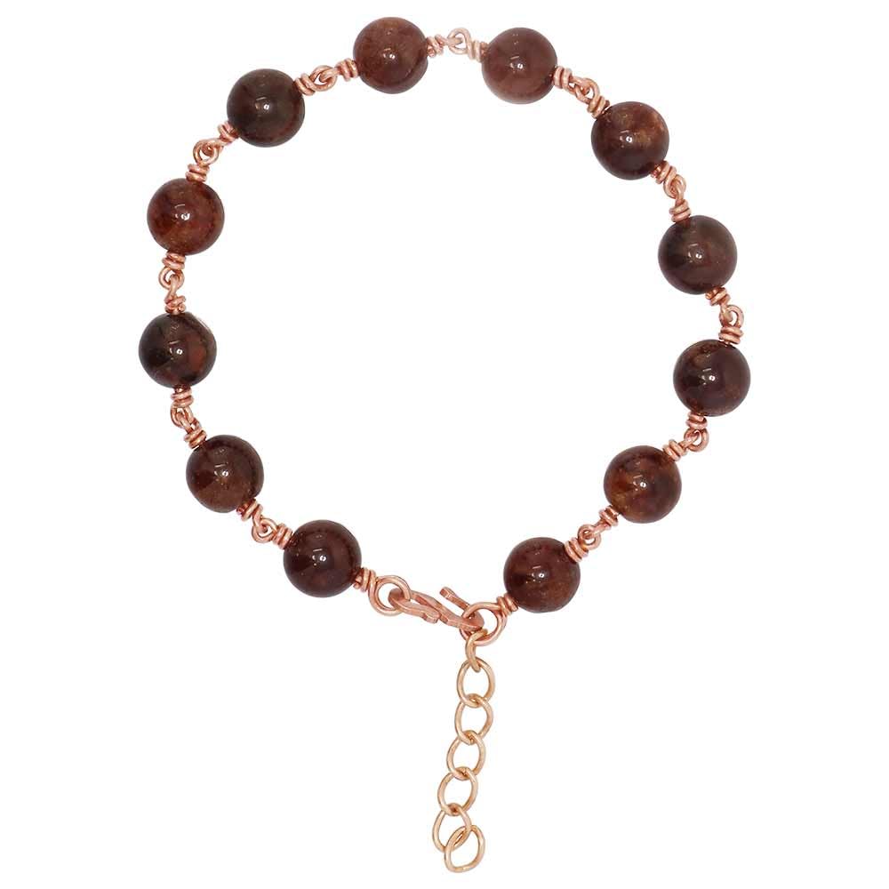 CHAKRADHARI Pure Copper Hessonite Bracelet For Female (6.0 mm) (B0CM8Z17X4) Amazon Price History, Amazon Price Tracker
