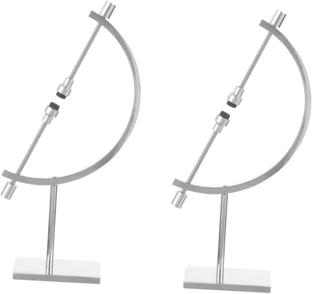 2pcs Adjustable Metal Sphere Holder Stand for Crystal Display Premium Ornament Stand for Gems Eggs Decor Home Decor Accessory