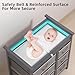 XJD Baby Changing Table with 6 Drawers Storage Station, Baby Changing Station Diaper Changing Station (Grey)