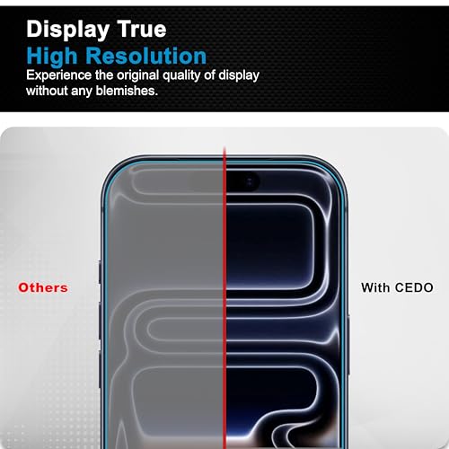 Image of CEDO Magic Box Tempered Glass for iPhone 17 Pro | Dust & Bublle Free Installation Screen Protector with auto Alignment Tool | HD Clear Quality Tempered Glass with Easy Installation Kit (Black)