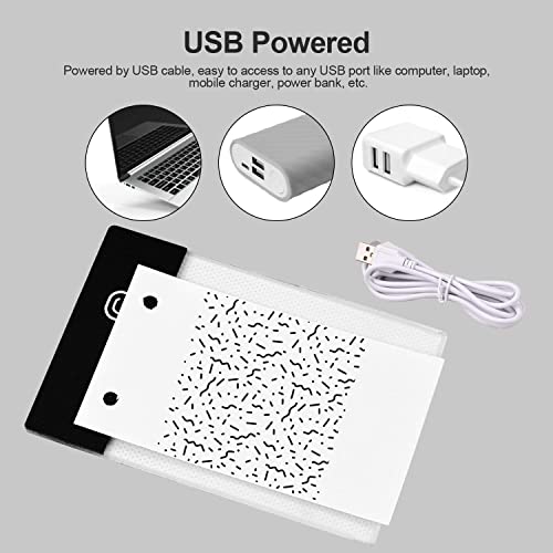 Miniatura 5 de Cikonielf Dibujo A Mano Tablero Led Ultrafino A6 Niños Usb Flip Book Kit Set Pintura Arte Suministros Tablero De Dibujo Usb