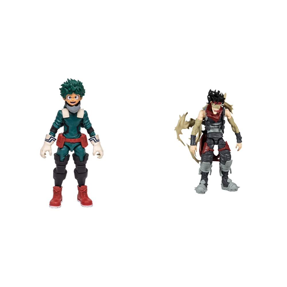 McFarlane Toys, My Hero Academia 5-inch Izuku Midoriya Action Figure Toy, Collectible Hero Academia Figure for Children Ages 6+ & Toys, My Hero Academia 5-inch Stain Action Figure Toy