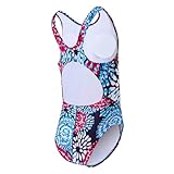 J.E. Sterguard Athletic Girls' One Piece Swimsuit, Removable Bra Padded and Lining Bathing Suits, Pro for Practice and Competition Fireworks Blue Swimsuits Size 10-12 1286-11