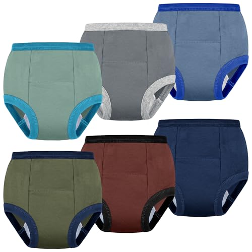 Image of BIG ELEPHANT Potty Training Underwear, 100% Cotton Absorbent Unisex Toddler Pee Pants for Boys Girls