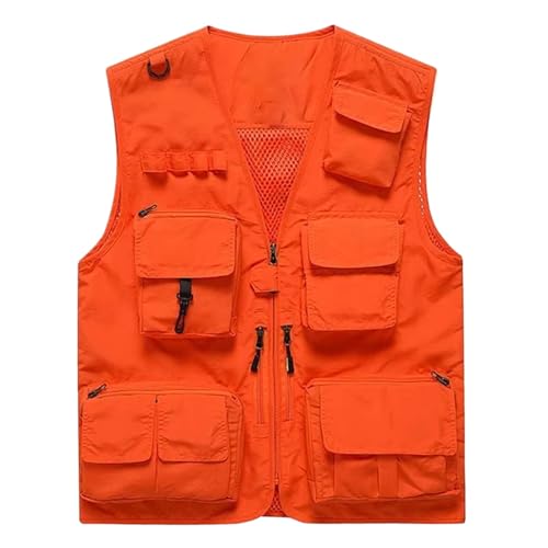 Gilet multipoche homme sans manches veste été légère pour ranger smartphone et clés