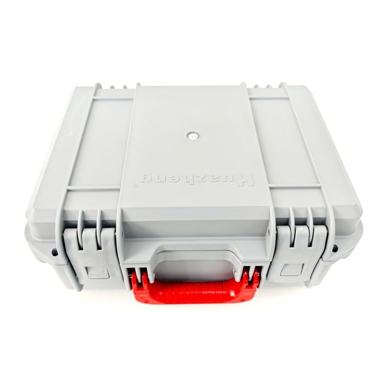 HZTTR80A Transformer Turns Ratio Tester in its grey protective case, top view.