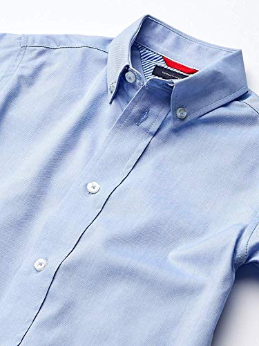 Image of Tommy Hilfiger Boys Short Sleeve Pinpoint Oxford Collar Shirt, School Uniforms
