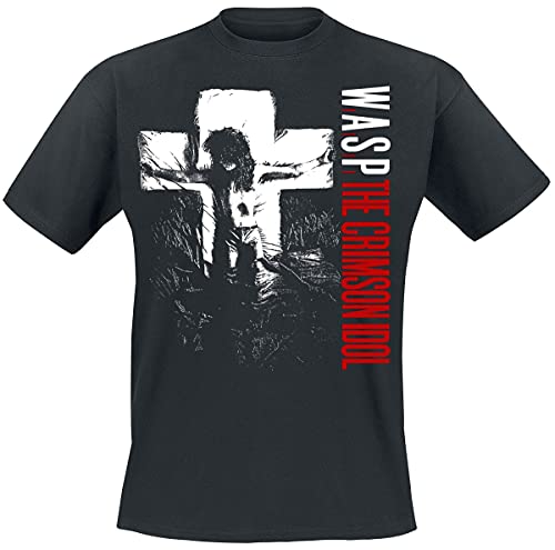 W.A.S.P. The Crimson Idol Homme T-Shirt Manches Courtes Noir XL, 100% Coton, Regular/Coupe Standard