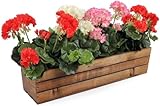 KOTARBAU® Blumenkasten Kräuterkasten aus Holz Langer Balkon-Blumenkasten 600x180x150 mm Braun