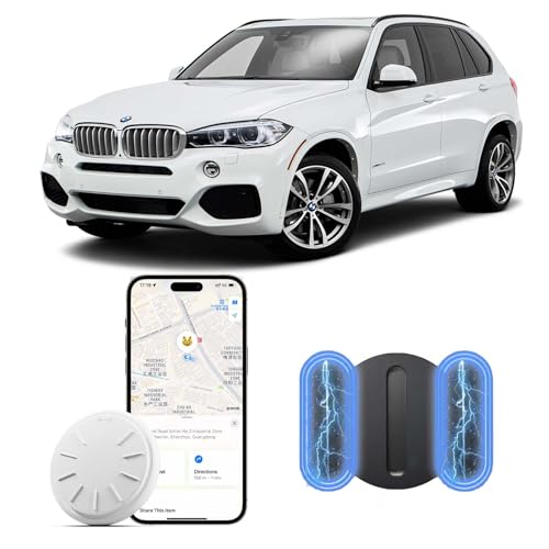 GPS Tracker for Vehicles, 1PCS Real Time Tracker Device for Vehicles, No Monthly Fee Car Tracker, Work with Find My (iOS Only), MINI Vehicle Tracker, Super Magnetic, Waterproof and Drop-Proof, Black