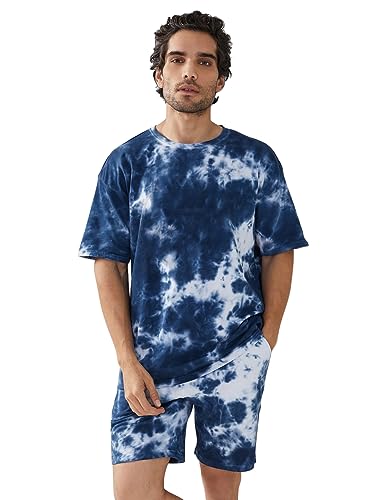 Image of Zombom Men's Co Ord Set || Cotton Lycra Printed Night Dress for Men || Sleepwear Pajama Set for Men || Casual Home Wear Set || Shorts Pajamas Set || Night Suit for Adults