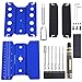 Hobbypark Aluminum RC Car Work Stand Repair Workstation 360 Degree Rotation Lift Or Lower, RC Hex Driver Tools 6-in-1 for 1/10 1/12 1/14 1/16 1/18 Scale (Blue)