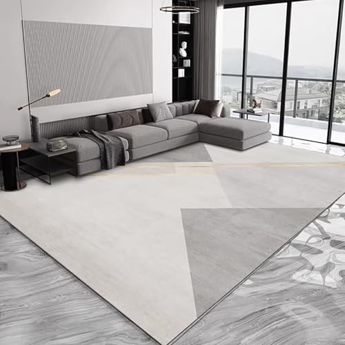 Tapis de bureau moderne avec lignes géométriques imprimées - 2
