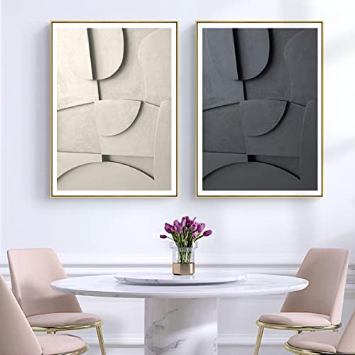 Peinture sur toile abstrait 3D pour habiller un mur vide sans surcharger votre décoration