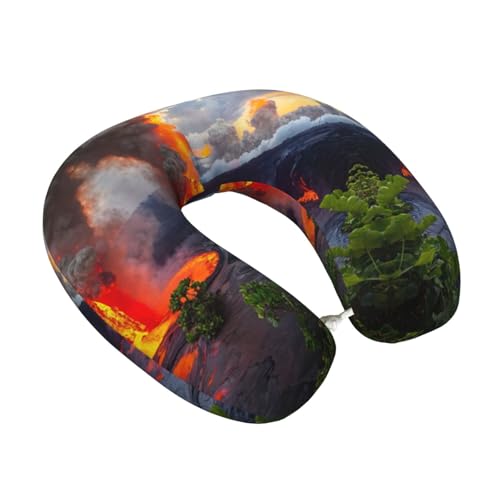 Almohada de viaje de poliéster ajustable negra miniatura 2
