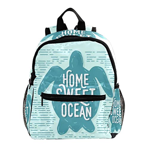 Sac à dos pour garçons et filles motif tortue - Bagage enfant multicolore 30,5 cm ajustable
