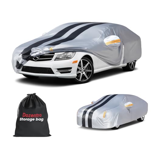 Multi-Layer Car Cover Custom Fit for Mercedes Benz E-class E300 E350 E450/E43 E53 E63 AMG(1999-2026), 100% Waterproof, Gift with Towel, Heavy Duty Car Covers for Rain Sun UV Protector With Door Zipper