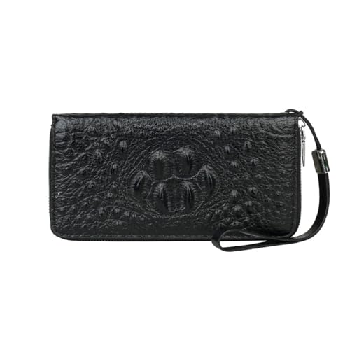 Women PU Leather Handbag Long Wallet Large Capacity Clutch Phone Bag Coin Purse Card Card Holder(Black02)