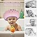 Baby Shower Cap Shield, Shower Cap for Kids, Visor Hat for Eye and Ear Protection for 0-9 Years Old Children,Cute Dinosaur shape Makes the Baby Bath More Fun (Pink)