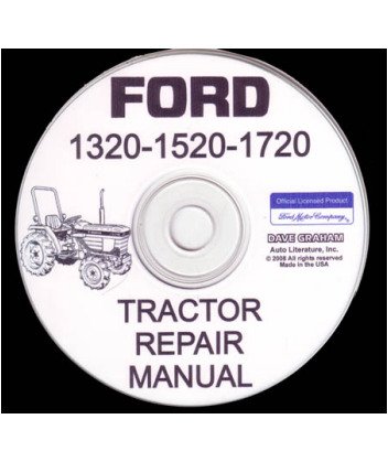 CD-ROM containing the Ford Tractor Service Repair Manual