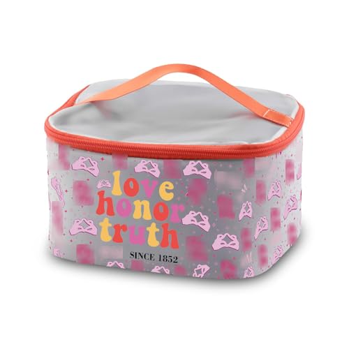 PXTIDY P M Sorority Cosmetic Case Big Little Sorority Gifts P M 1852 Sorority Makeup Organizer Bag Sorority Senior Gift