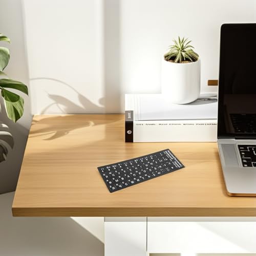 Pegatinas de teclado ruso mate evitan reflejos y facilitan escritura cirílica 4