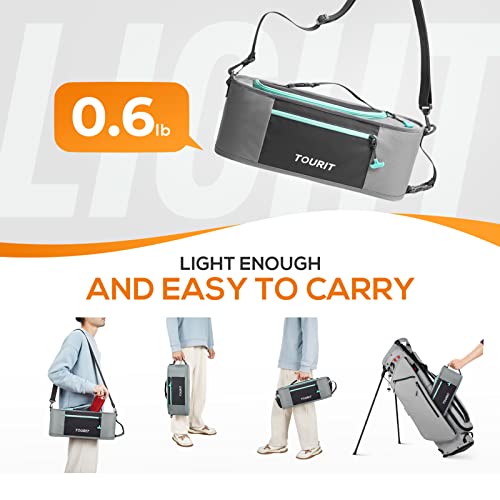 Tourit Golf Cooler Bag 6-Can Insulated Cooler Sleeve Small Soft Cooler Bags Fits Discreetly In Golf Bag Golf Accessories For Men & Gift #TOP4