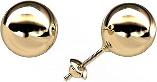 Brinco Esfera Bola 6mm Ouro 18k Tarraxa Rosca K100