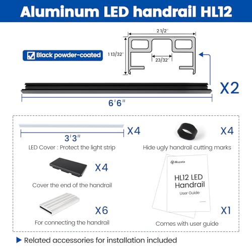 image for [Upgraded Version] Muzata 2 Pack 6'6