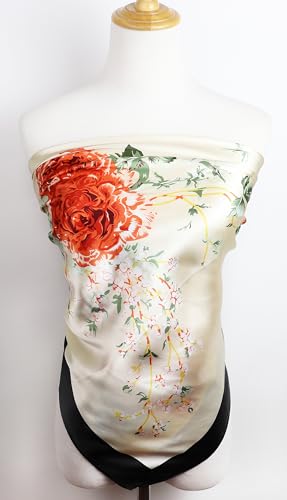 Image of Women's 35 inch Satin Square Silk Like Hair Scarves and Wraps Headscarf for Sleeping | Silk Feel Neckerchief, Hair Scarf, Fashion Bandana, Headscarf, Headband, Hair Wrap Sleeping, Daily Fashion Styling