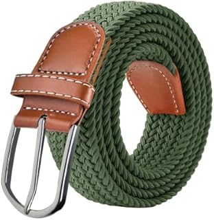 SWAUSWAUK Elastic Belt for Men - Comfortable Elastic Stretch Belt for Men Women Braided Elasticated Belt for Jeans Shorts Trousers Business Casual Pants