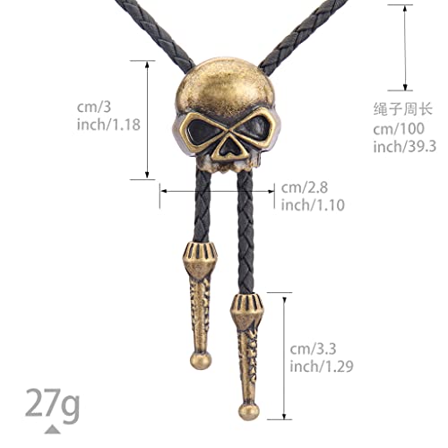 Image of GelConnie Native American Bolo Tie Rodeo Cowboy Leather Necktie Western Necklace Costume Accessories for Men,Women