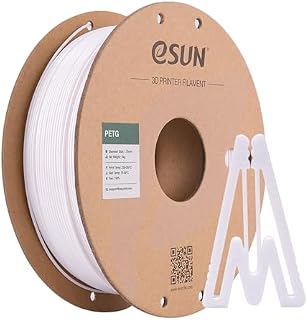 eSUN PETG Filament 1,75mm, drukarka 3D Filament PETG, dokładność wymiarowa +/- 0,05mm, 1KG Cewka (2,2 LBS) Filament do drukarki 3D, Solid White