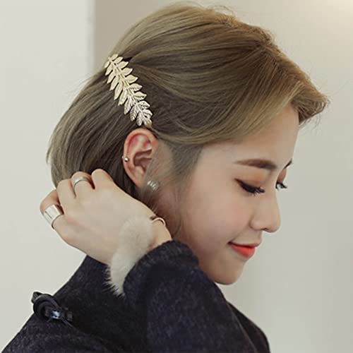 Iaceble Vintage Leaves Hair Clips Gold Leaf Hairpin Bohemia Leave Hair Barrette Greek Goddess Hair Clip Barrette Metal Leaf Headclip Decorative Hair Accessories For Women And Girl Headdress #TOP5