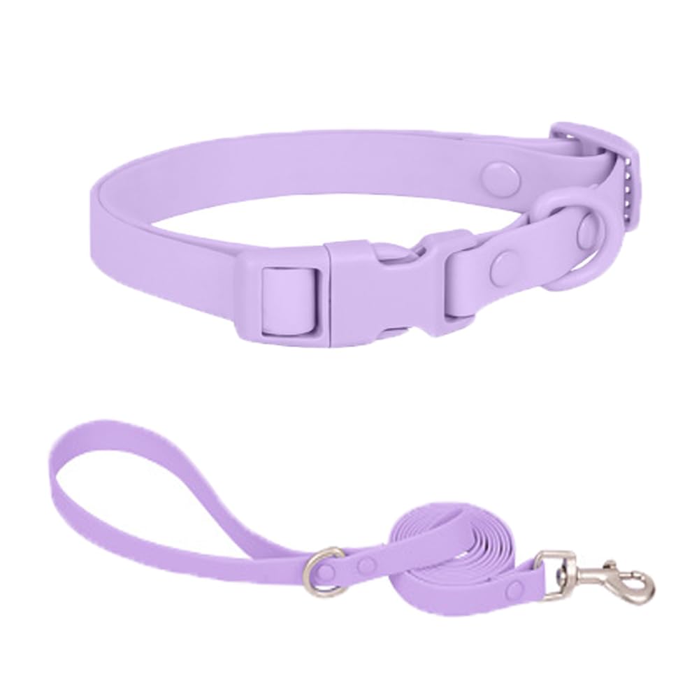 ZALER Wasserdichtes Hundehalsband – Verstellbar, Geruchsneutral & Hypoallergen (Lila, XL)