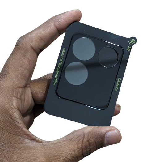 Image of ZARALA Glass Camera Lens Protector For Vivo T2 Pro [9H Hardness] [6D Lens Protector ] [Easy Installation] Black (Vivo T2 Pro)