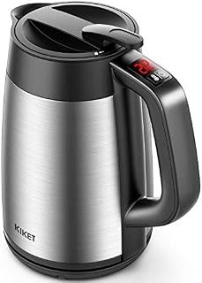 Electric Kettle Temperature Control, 1.7L Insulated Electric Tea Kettle with Double Wall Cool Touch