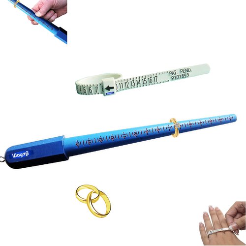 Ring Size Stick Mandrel Ring Gauge & Gauge Sizer Measuring Set Jewelry Tool
