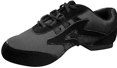 SANSHA Salsette 1 Jazz Sneaker (13 (11 M US Women's/8 M US Men's), White/Black)