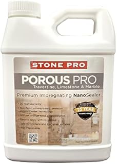 StonePro – Porous Pro Sealer (1 Quart – 32 Fl Oz) (For Sealing Travertine, Limestone, Marble & Porous Stone)