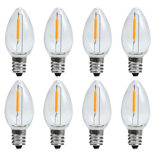 KGC 8Pack LED Night Light Bulbs C7 Shatterproof Replacement Led Light Bulb