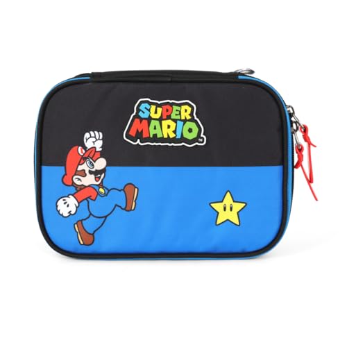 Estojo Escolar Infantil Juvenil Pens Super Mario by Luxcel (AZUL)