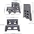 Bee Neat 2 Step Folding Step Stool for Adults & Kids - Foldable Stool for Office, Garage, Library, Closet, Bathroom and Porch – Collapsible Step Stool Ladder Supports 300lbs - Industrial - Gray