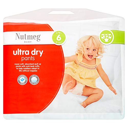 Nutmeg Baby Ultra Dry Size 6 16kg+/35lbs+ 32 Pants