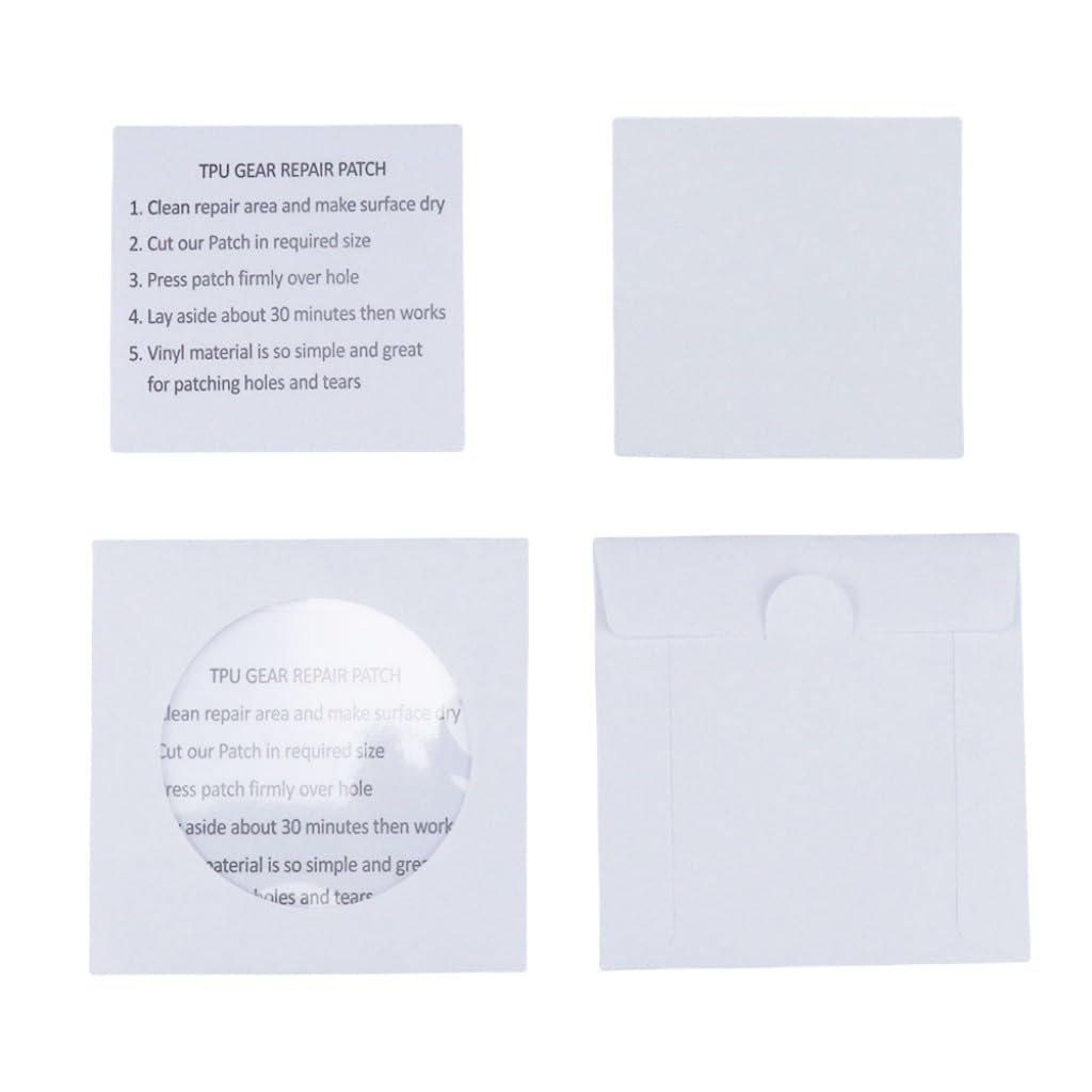 Tent Patch Repair Kit Air Mattress Repair Patch Waterproof TPU Transparent Repair Subsidy Inflatable Product Repair Patch Swimming Ring Repair Glue (15 Piece Set)