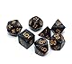 DND-Würfelset, polyedrisch, für Dungeon and Dragons, D&D, Pathfinder, Rollenspiele, MTG, D20, D12, D10, D8, D6, D4, Perlschwarz