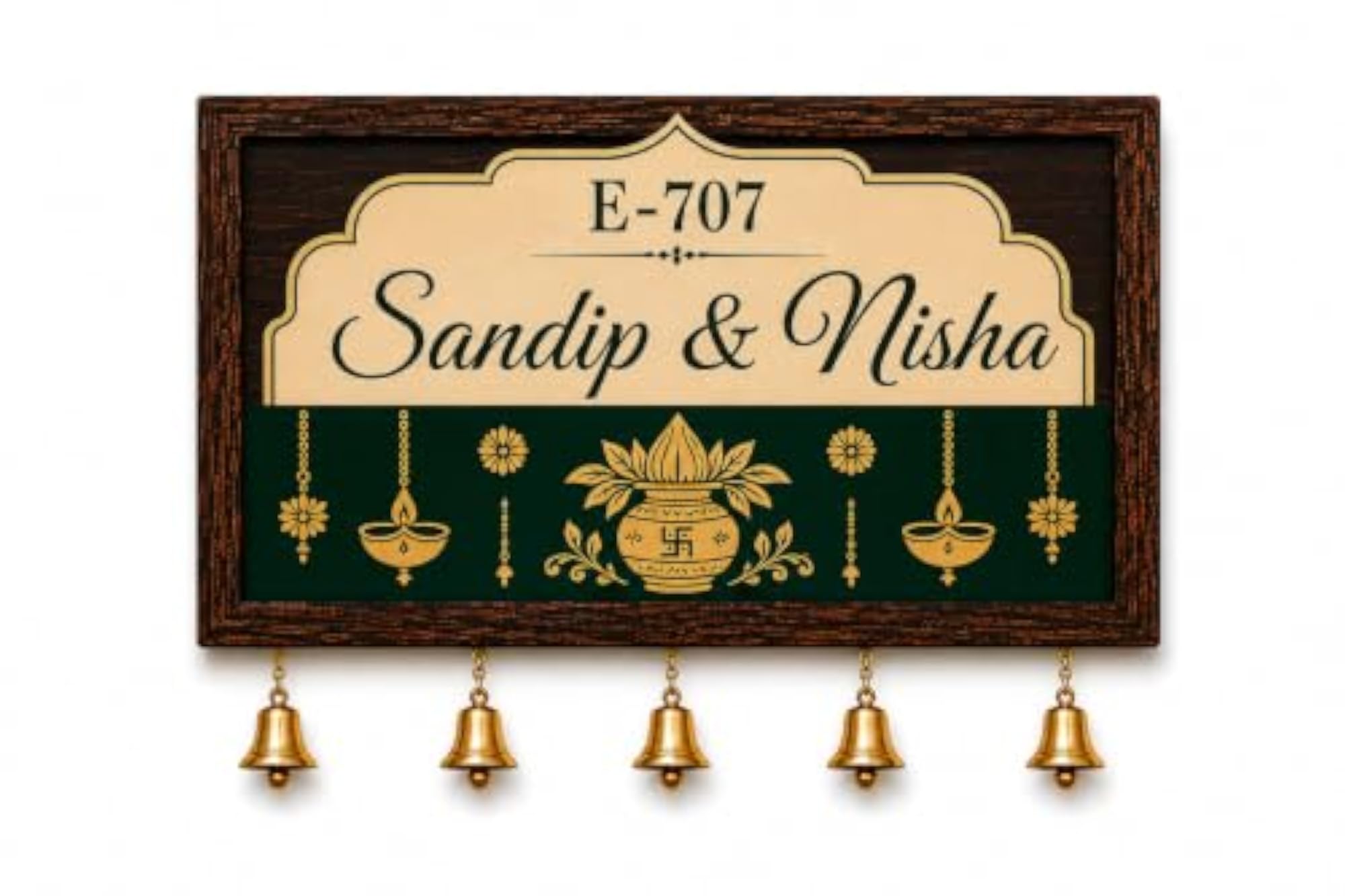 RitzyCrafts Personalized Wooden Plate, 14 x 10 Inch