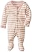 L'ovedbaby Unisex-Baby Organic Cotton Footed Overall- Mauve Beige - 9/12 Months